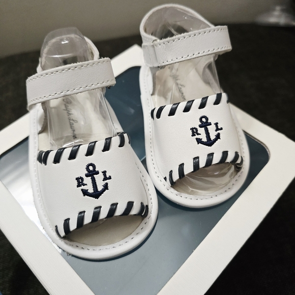Ralph Lauren Other - Ralph Lauren White and Blue Sandals